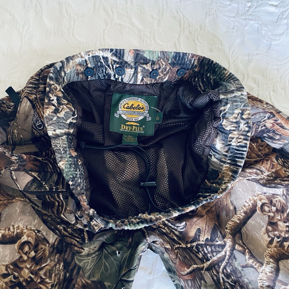 Cabelas Pants Mens L x 30" Camo Dry Plus Seclusion 3D Cargo Hunting Cargo READ - Picture 6 of 12